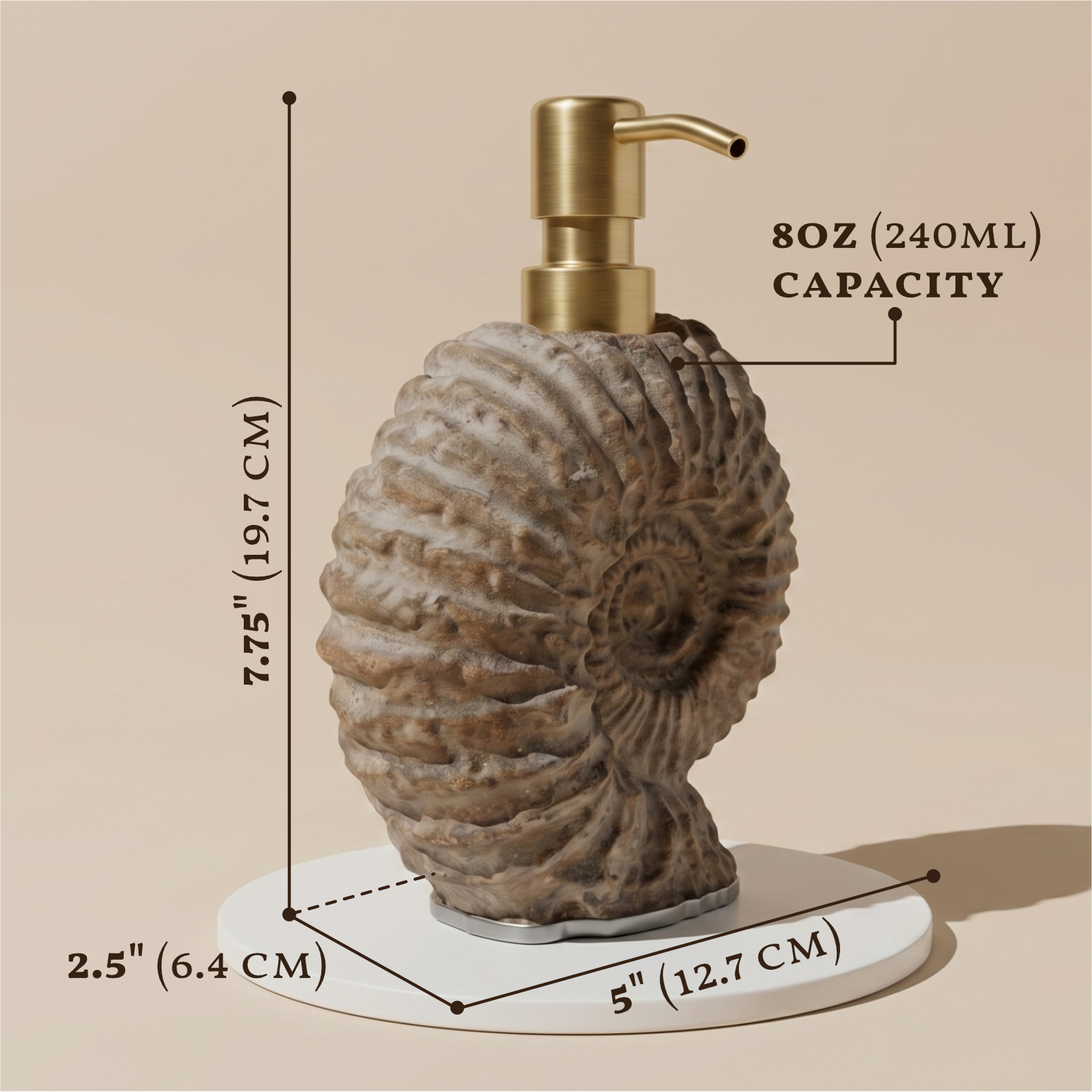 Ammonite Soap Dispenser